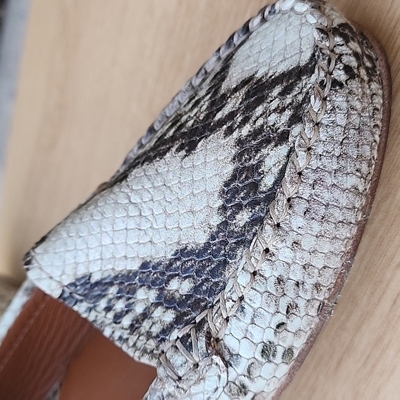 GEOX Respira Snakeskin Italian leather Mules Loafers Driving Shoes Size EU 39 - Picture 6 of 10